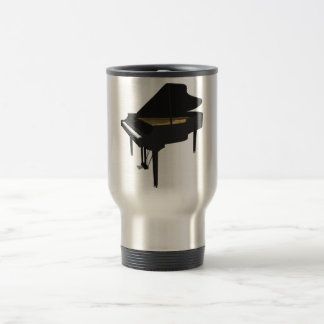 3D Model: Black Grand Piano: Travel Mug