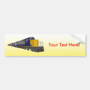 3D Model: Freight Train: Railroad: Bumper Sticker