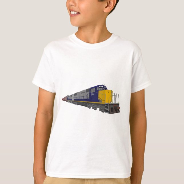3D Model: Freight Train: Railroad: T-Shirt (Front)