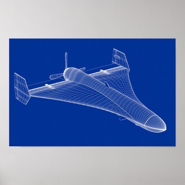 3D model of military drone Poster (Front)
