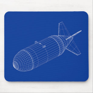 3D model of nuclear gravity bomb Mouse Mat