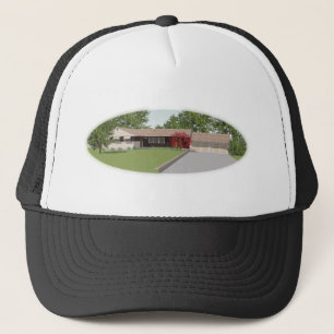 3D Model: Ranch Style House: Trucker Hat