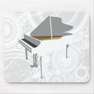3D Model: White Grand Piano: Mousepad