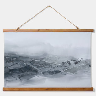 3D Modern Abstract Impasto Black White Decor Hanging Tapestry