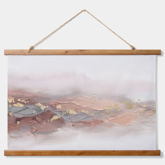 3D Modern Abstract Impasto Rose Gold Blush Decor Hanging Tapestry