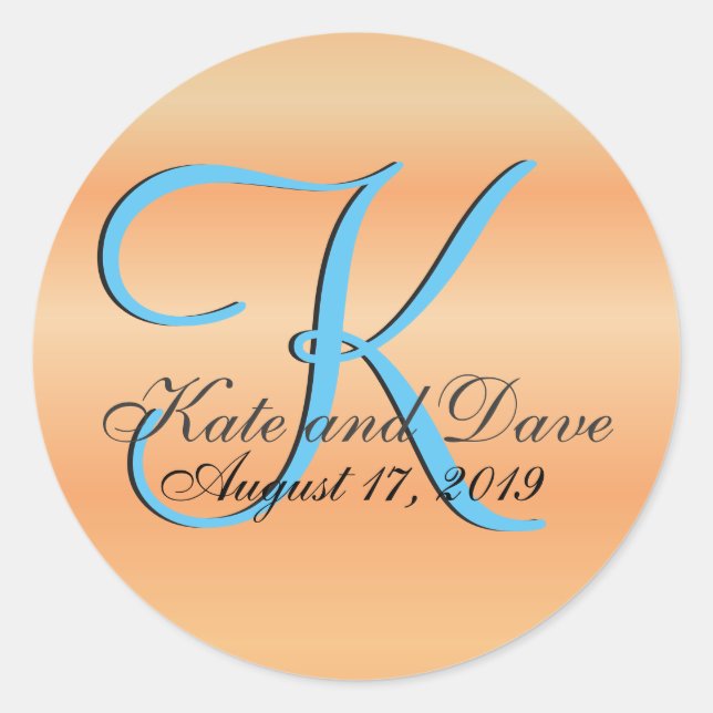 3d Monogram Red Birch Classic Round Sticker (Front)