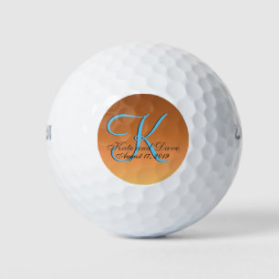 3d Monogram Wedding Favour Golf Balls