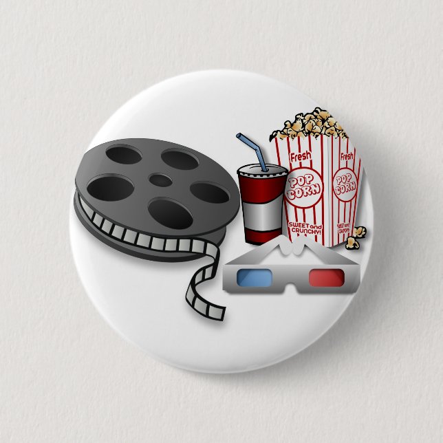 3D Movie 6 Cm Round Badge (Front)