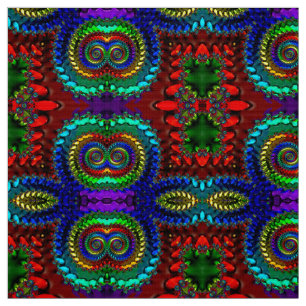 3D Multicoloured Very Bright Bold Fabric