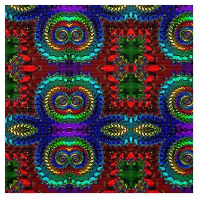 3D Multicoloured Very Bright Bold Fabric (Swatch)