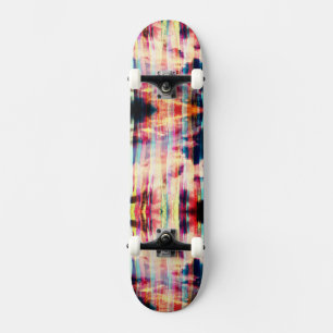3D Neon Stripe Skies Skateboard