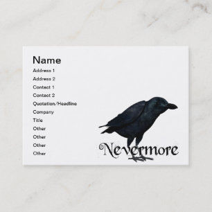 3D Nevermore Raven Business Card