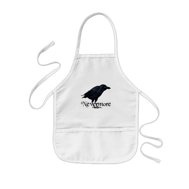3D Nevermore Raven Kids Apron (Front)