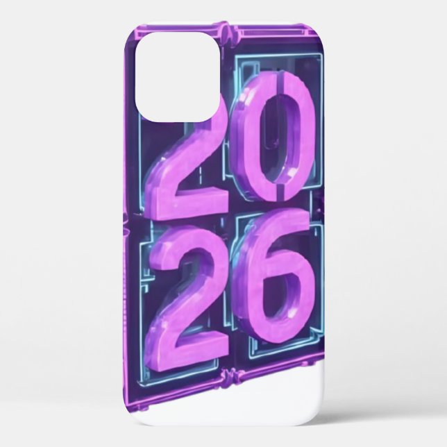 3D Number Design for New Year 2026 Case-Mate iPhone Case (Back)