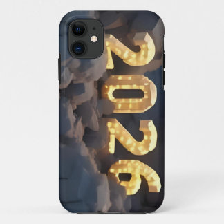 3D Number Design for New Year 2026 iPhone 11 Case