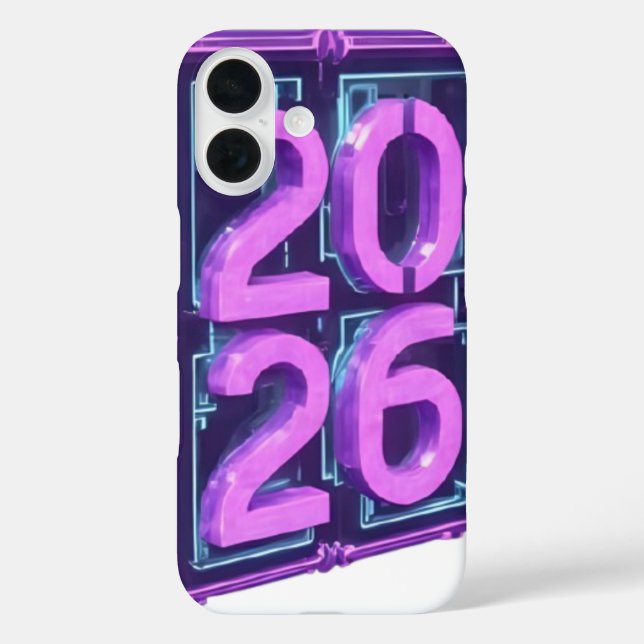 3D Number Design for New Year 2026 Case-Mate iPhone Case (Back)