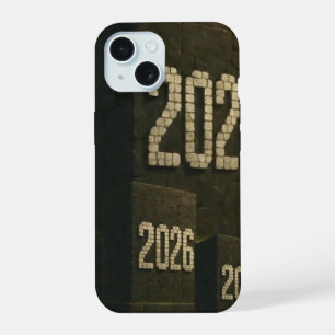 3D Number Design for New Year 2026 iPhone 15 Case