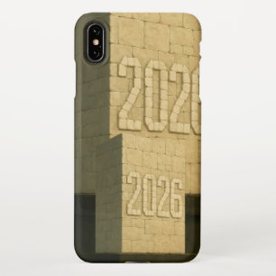 3D Number Design for New Year 2026 iPhone XS Max Case