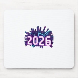 3D Number Design for New Year 2026 Mouse Mat