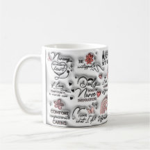 3D Nurse Positive Affirmation Inflated Mug Wrap