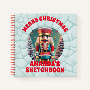 3D Nutcracker Christmas Personalised Kids Notebook