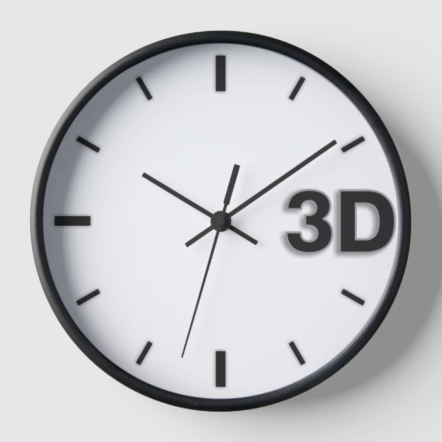 3D O'Clock 2-BL. Clock (Front)