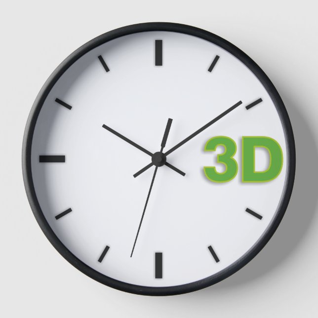 3D O'Clock 2-Gr. Clock (Front)