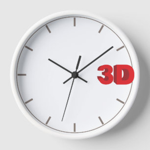 3D O'Clock. Clock