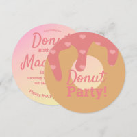 3D Ombre Pink Heart  Doughnut Sprinkle Mix Round