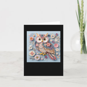 3d Owl #14 Sticker  Card
