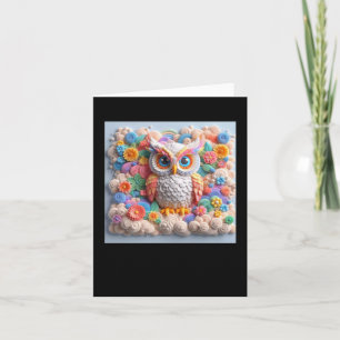 3d Owl #4 Sticker Card