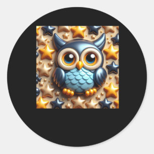3d Owl Sticker