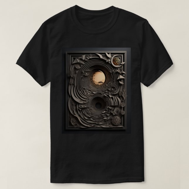 3D Paper Art Design T-shirt  (Design Front)