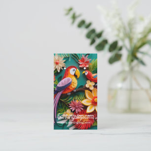 3D Parrot Bird Pattern Earring Cards
