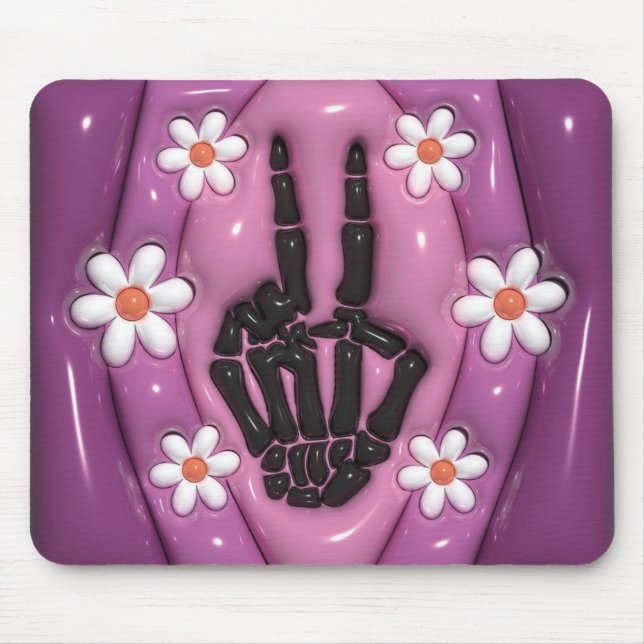 3D Peace and Love Mouse Mat (Front)