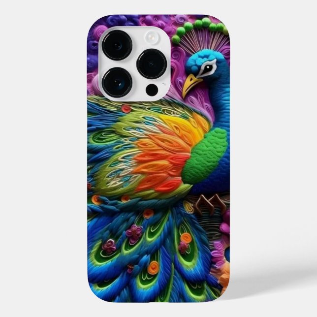 3D Peacock Case-Mate iPhone Case (Back)