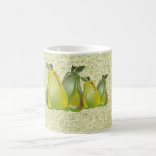 3D Pears (water specks/green) Coffee Mug