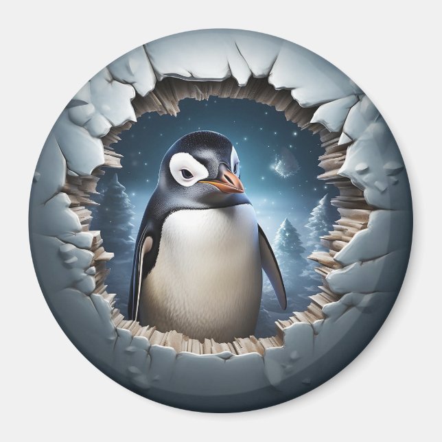 3D Penguin Escape Magnet (Front)