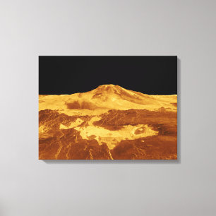 3D Perspective View of Maat Mons on Venus Canvas Print