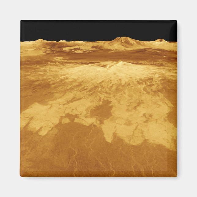 3D Perspective View of Sapas Mons on Venus Magnet (Front)