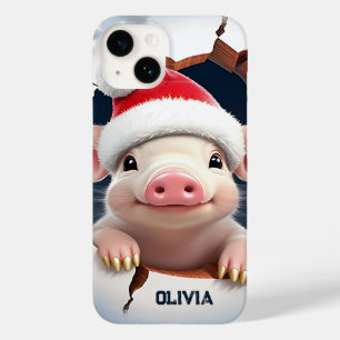 3D Piglet Christmas Case-Mate iPhone 14 Case