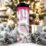 3D Pink Christmas Tree Cakes Thermal Tumbler<br><div class="desc">Indulge in a sweet holiday treat with this festive 3D tumbler featuring an adorable pattern of pink Christmas tree cakes. The nostalgic design, reminiscent of a classic holiday snack, adds a playful and festive touch to your hot cocoa or coffee. The double-walled tumbler keeps drinks warm and your spirits bright...</div>