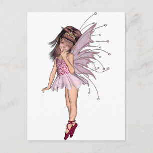 3D Pink Pixie 2 Postcard