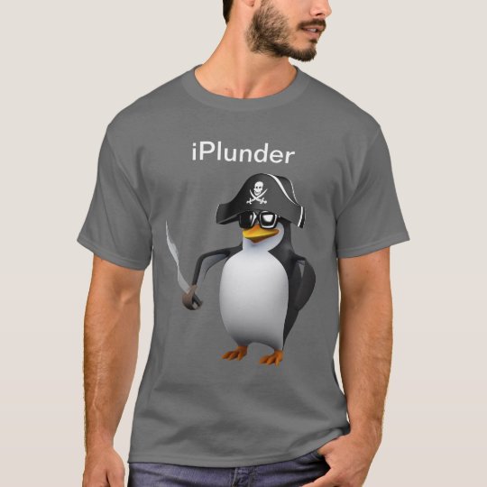 3d Pirate Penguin iPlunder T-Shirt