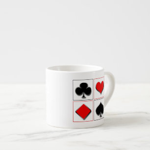 3D playing card suits Espresso Cup
