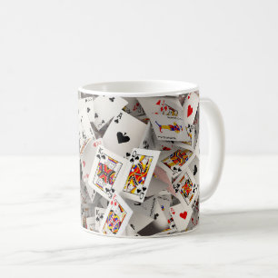 3d playing cards coffee mug