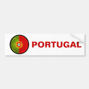 3D Portugal flag Bumper Sticker