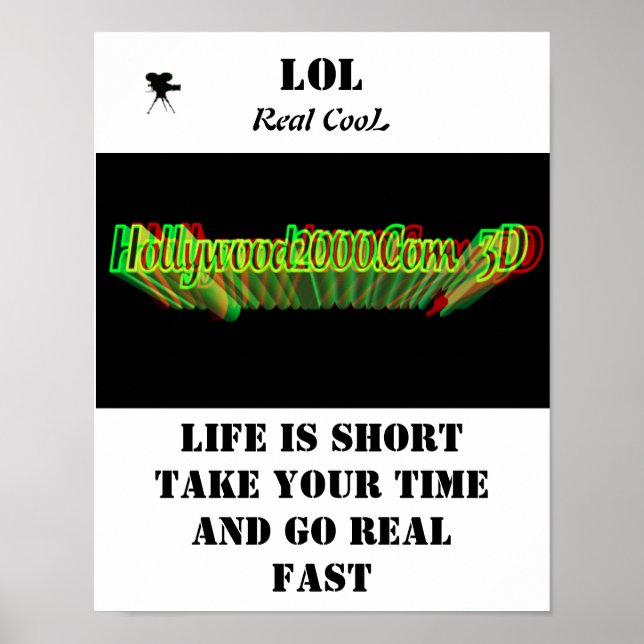 3D Poster Take your time and go Real Fast (Front)