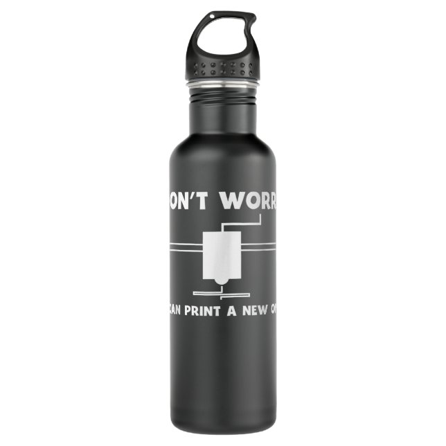 3D Printing   3D Printer Gift idea for Geeks 710 Ml Water Bottle (Front)