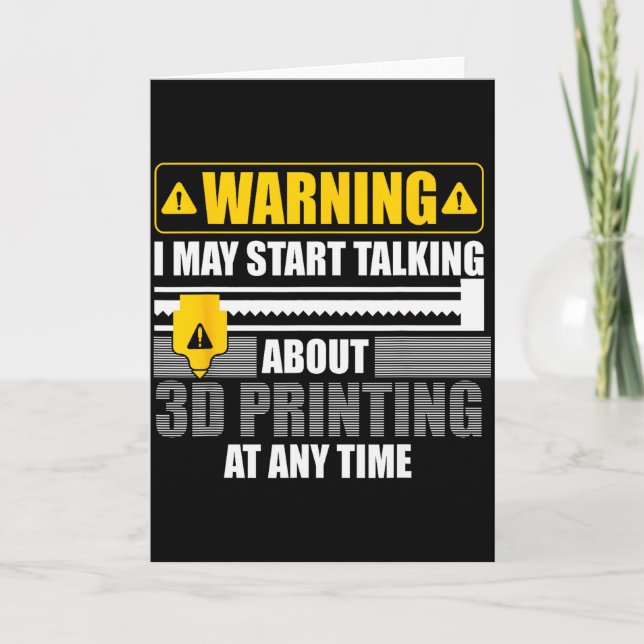 3d Printing Art For Men Women 3d Printer Lover 3d  Card (Front)